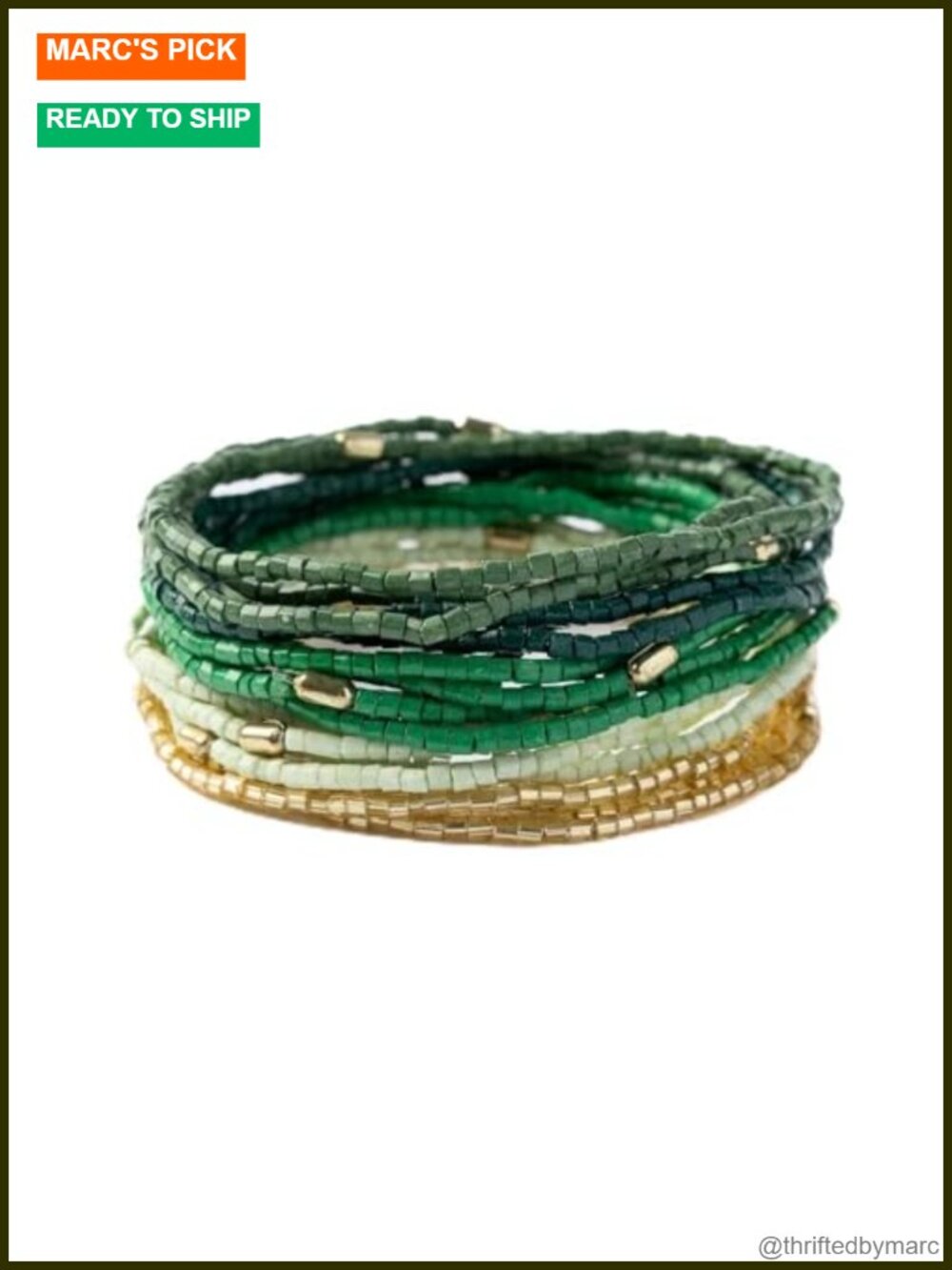 18-Strand Beaded Stretch Bracelet Set Handmade Boho Luxe Stackable Women
